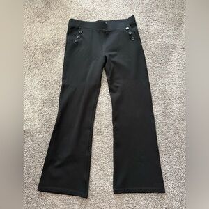 Betabrand dress pant yoga pants with button front pockets XLP EUC